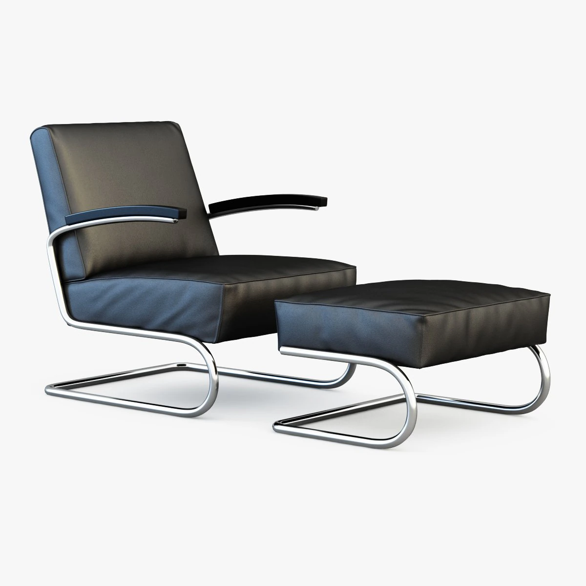 thonet armchair s 411 3D Model .c4d .max .obj .3ds .fbx .stl .blend 