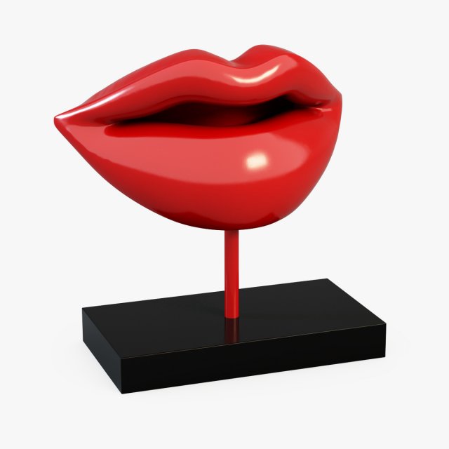 figurine lips 3Dモデル .c4d .max .obj .3ds .fbx .stl .blend 