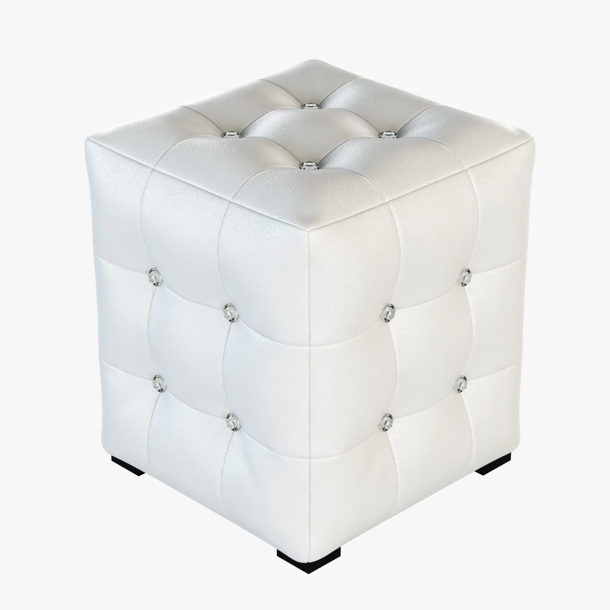 ottoman with rhinestones 3D Model .c4d .max .obj .3ds .fbx .stl .blend