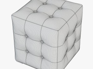 ottoman with rhinestones 3Dモデル
