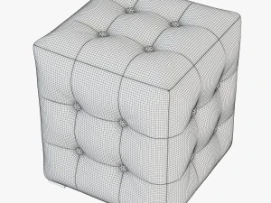 ottoman with rhinestones 3D Model