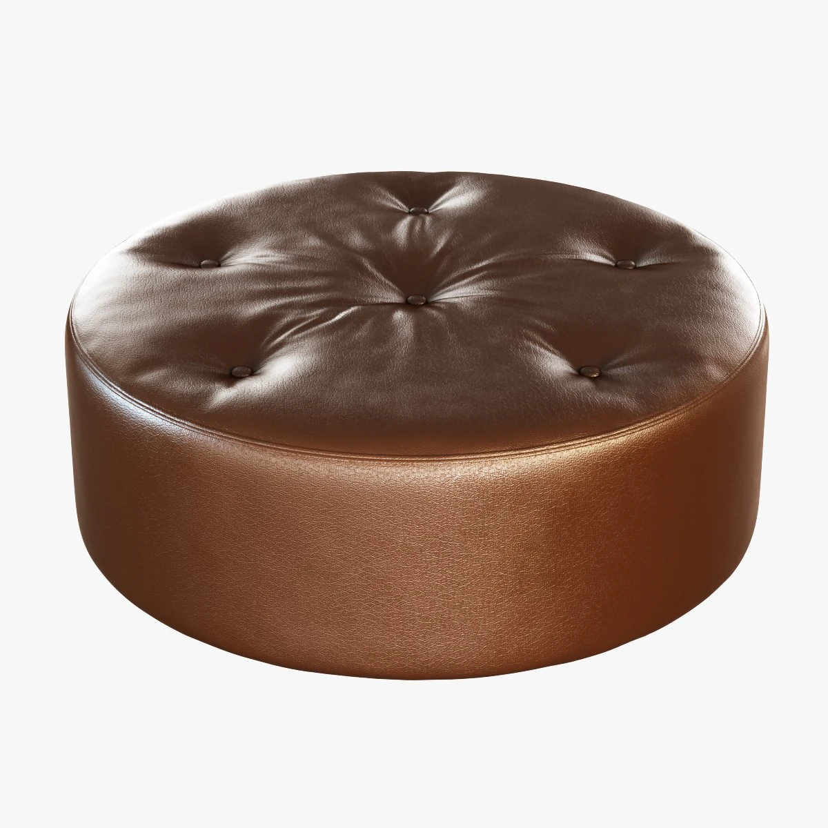 large round pouf 3D Model .c4d .max .obj .3ds .fbx .stl .blend 
