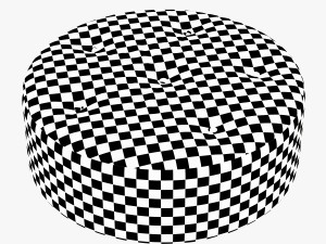 large round pouf Modelo 3D