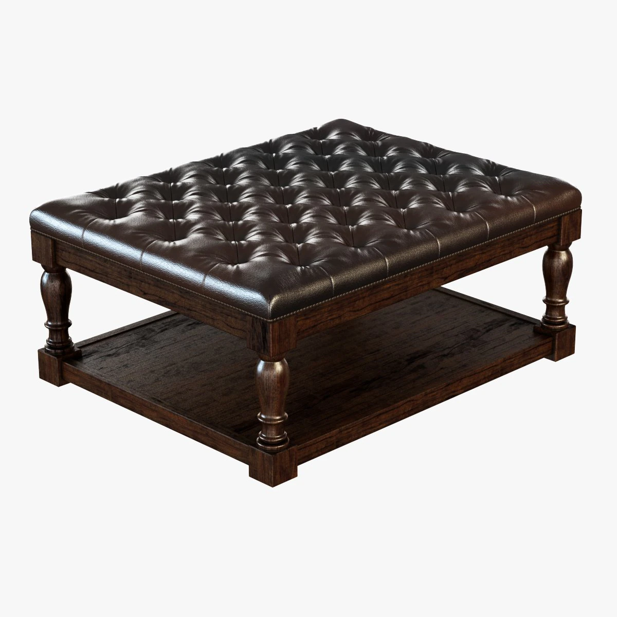 alfred coffee table leather 3D Model .c4d .max .obj .3ds .fbx .stl .blend 
