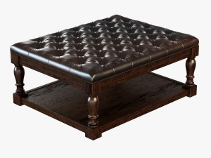 alfred coffee table leather 3D 모델