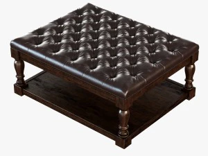 alfred coffee table leather 3D Model