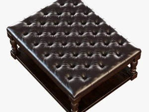 alfred coffee table leather 3D Model