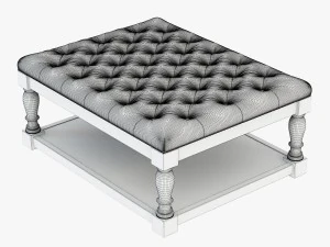 alfred coffee table leather 3D Model
