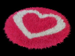 cuore di tappeto rotondo Modello 3D