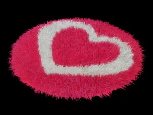 round rug heart Model 3D