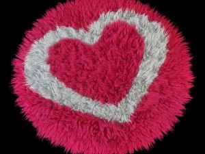 round rug heart Model 3D
