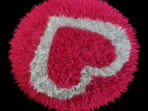 round rug heart Model 3D
