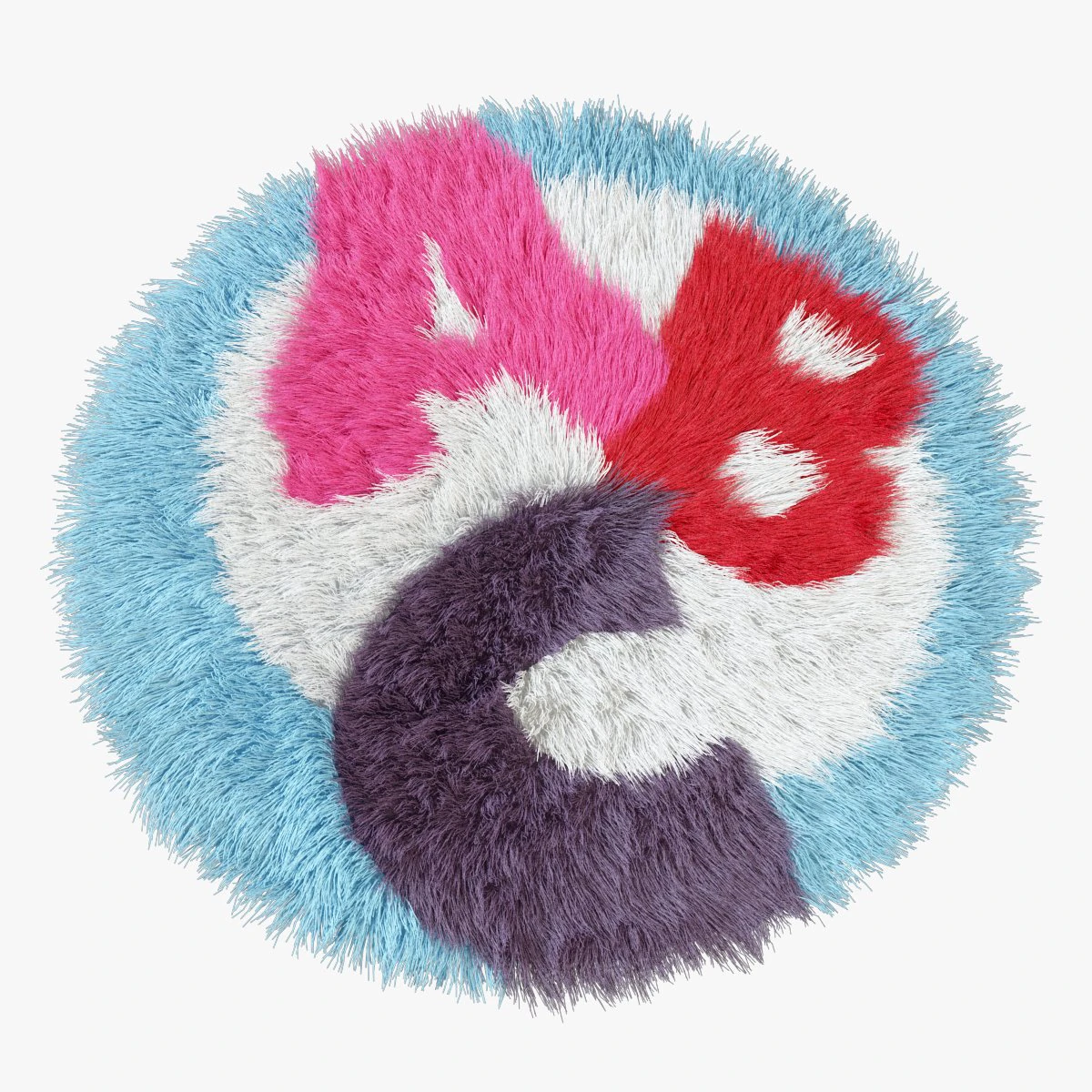 carpet children a-b-c round 3D Model .c4d .max .obj .3ds .fbx .stl .blend