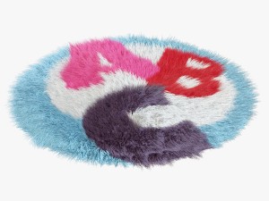 carpet children a-b-c round Model 3D