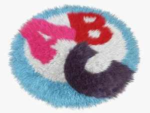 carpet children a-b-c round 3D Model
