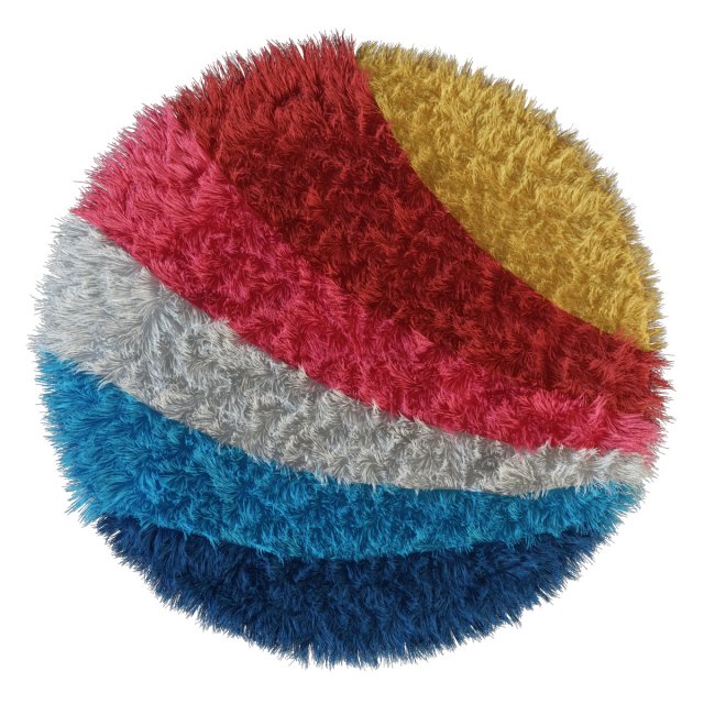 carpet childrens rainbow 3D 模型 .c4d .max .obj .3ds .fbx .stl .blend 