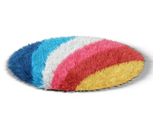 carpet childrens rainbow 3D Model