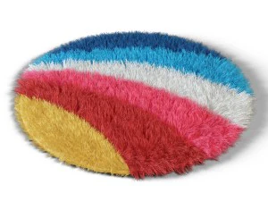 carpet childrens rainbow 3D Model