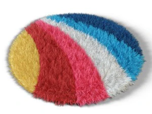 carpet childrens rainbow 3D Model