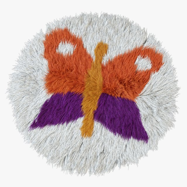 carpet childrens butterfly 3D Model .c4d .max .obj .3ds .fbx .stl .blend 