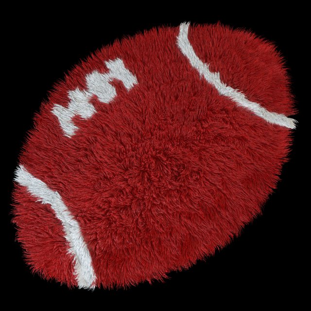 carpet round american soccer 3D Model .c4d .max .obj .3ds .fbx .stl .blend 
