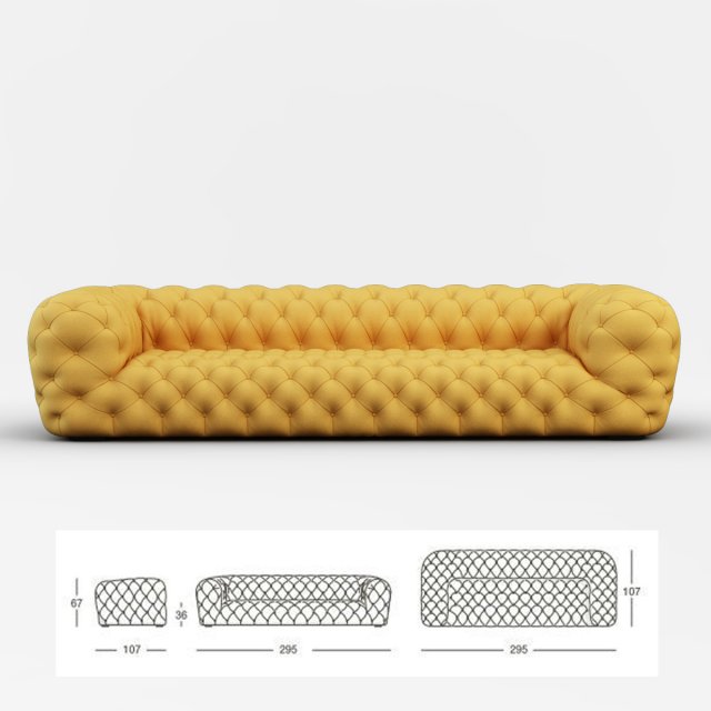 chester moon sofa 3D Model .c4d .max .obj .3ds .fbx .stl .blend 