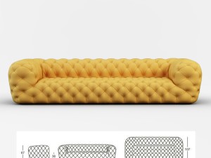 chester moon sofa 3D Model