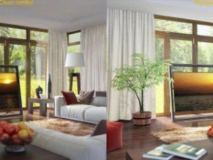 living room v-ray interior scene 3D Model