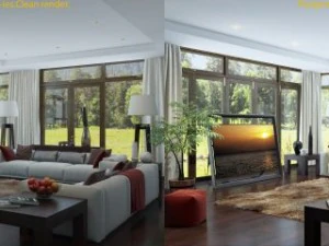 living room v-ray interior scene 3D Model