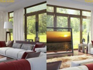living room v-ray interior scene 3D Model