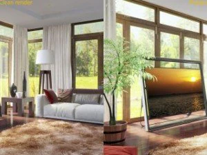 living room v-ray interior scene 3D Model