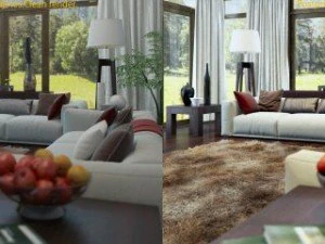 living room v-ray interior scene 3D Model