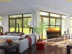 living room v-ray interior scene 3D Model