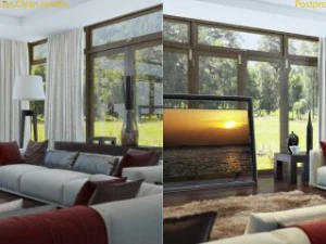 living room v-ray interior scene 3D Model