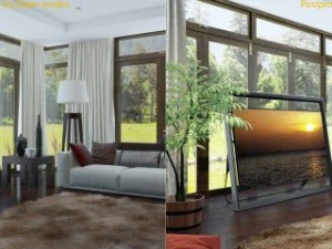 living room v-ray interior scene 3D Model
