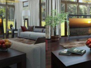 living room v-ray interior scene 3D Model