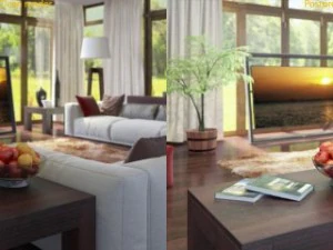 living room v-ray interior scene 3D Model