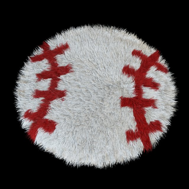 carpet round baseball 3D Model .c4d .max .obj .3ds .fbx .stl .blend 