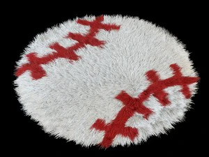 karpet bisbol bulat Model 3D