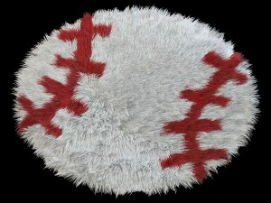 karpet bisbol bulat Model 3D