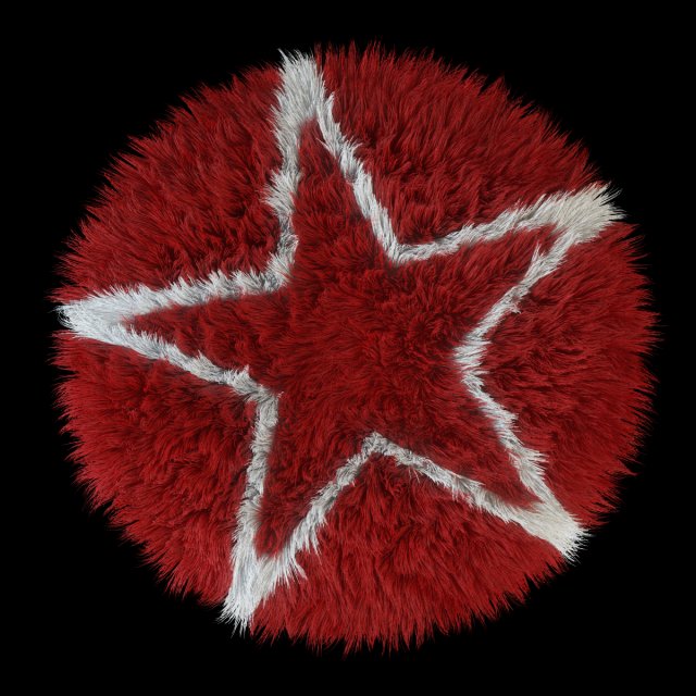carpet round star Modello 3D .c4d .max .obj .3ds .fbx .stl .blend 