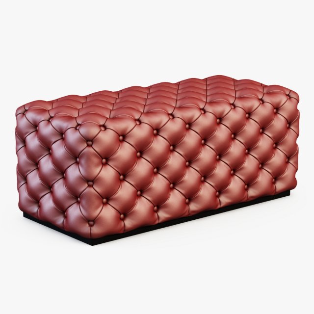 pouf porada alcide ractangle 3Dモデル .c4d .max .obj .3ds .fbx .stl .blend 