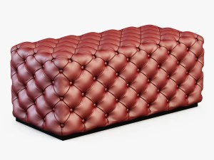 pouf porada alcide segi empat Model 3D