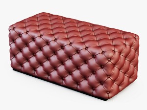 pouf porada alcide ractangle 3Dモデル