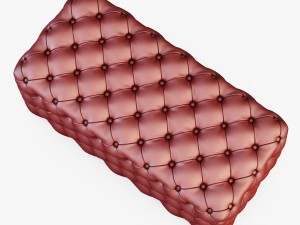 pouf porada alcide ractangle 3Dモデル