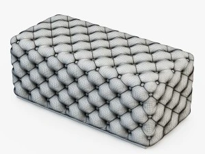 pouf porada alcide ractangle 3D Model