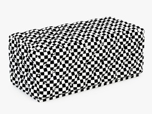 pouf porada alcide ractangle 3Dモデル