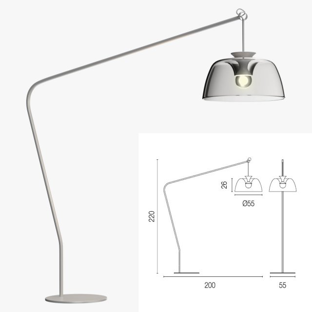 calligaris arpege floor lamp 3Dモデル .c4d .max .obj .3ds .fbx .stl .blend 