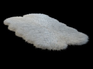 skin sheepskin bianco 4y 3D Model