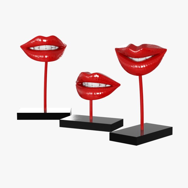 figurine lips Modèle 3D .c4d .max .obj .3ds .fbx .stl .blend 